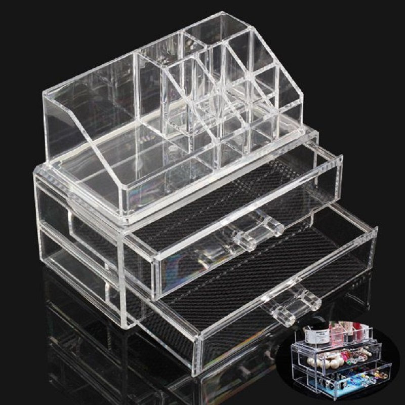 Acrylic Clear Container Makeup Case