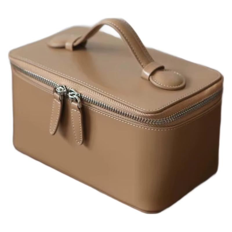 Handheld Leather Cosmetic Bag