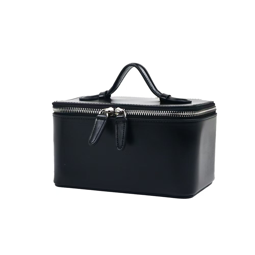 Handheld Leather Cosmetic Bag