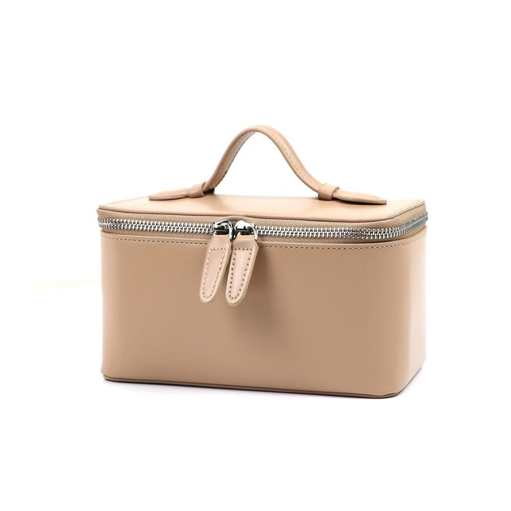 Handheld Leather Cosmetic Bag