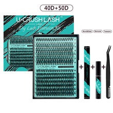 Individual Clusters Of Natural Black False Eyelashes