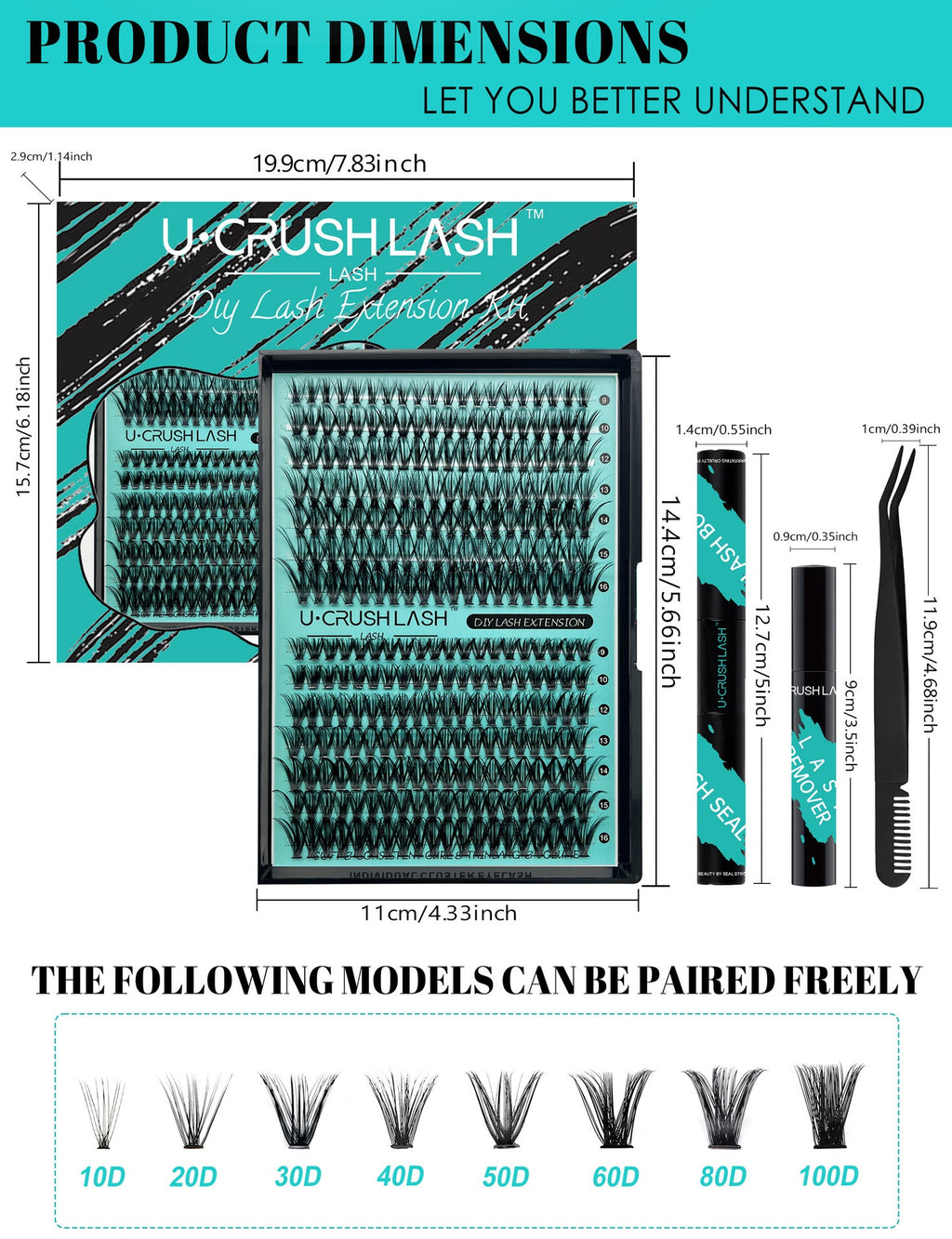 Individual Clusters Of Natural Black False Eyelashes