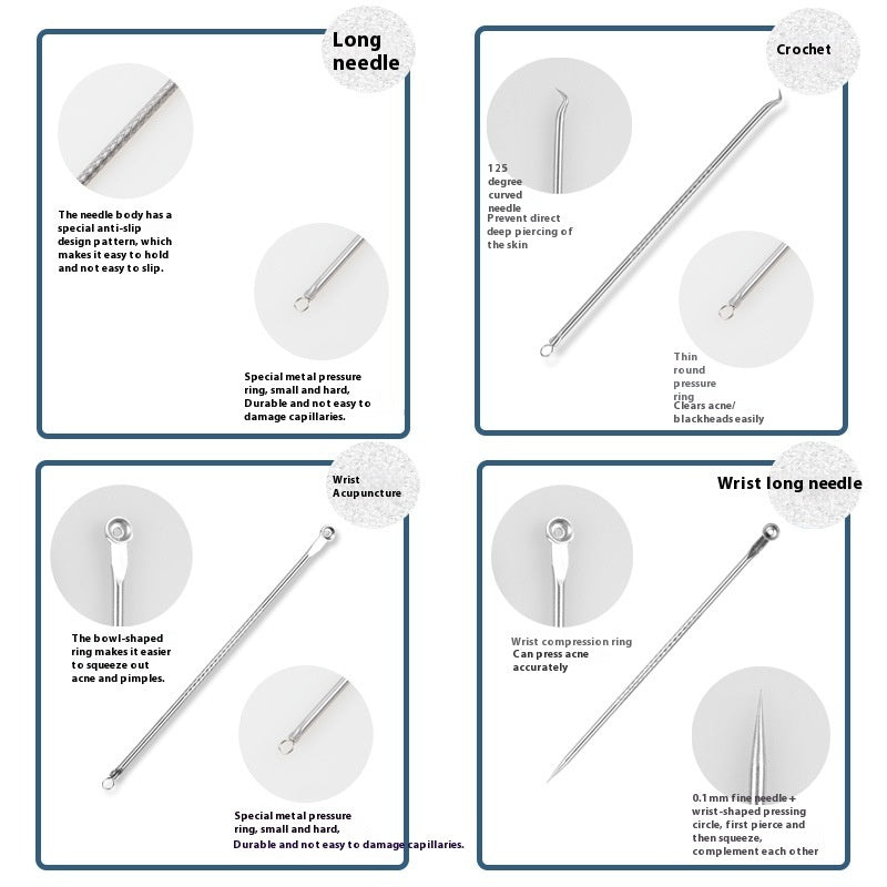 Pimple Pin 4-piece Stainless Steel Acne